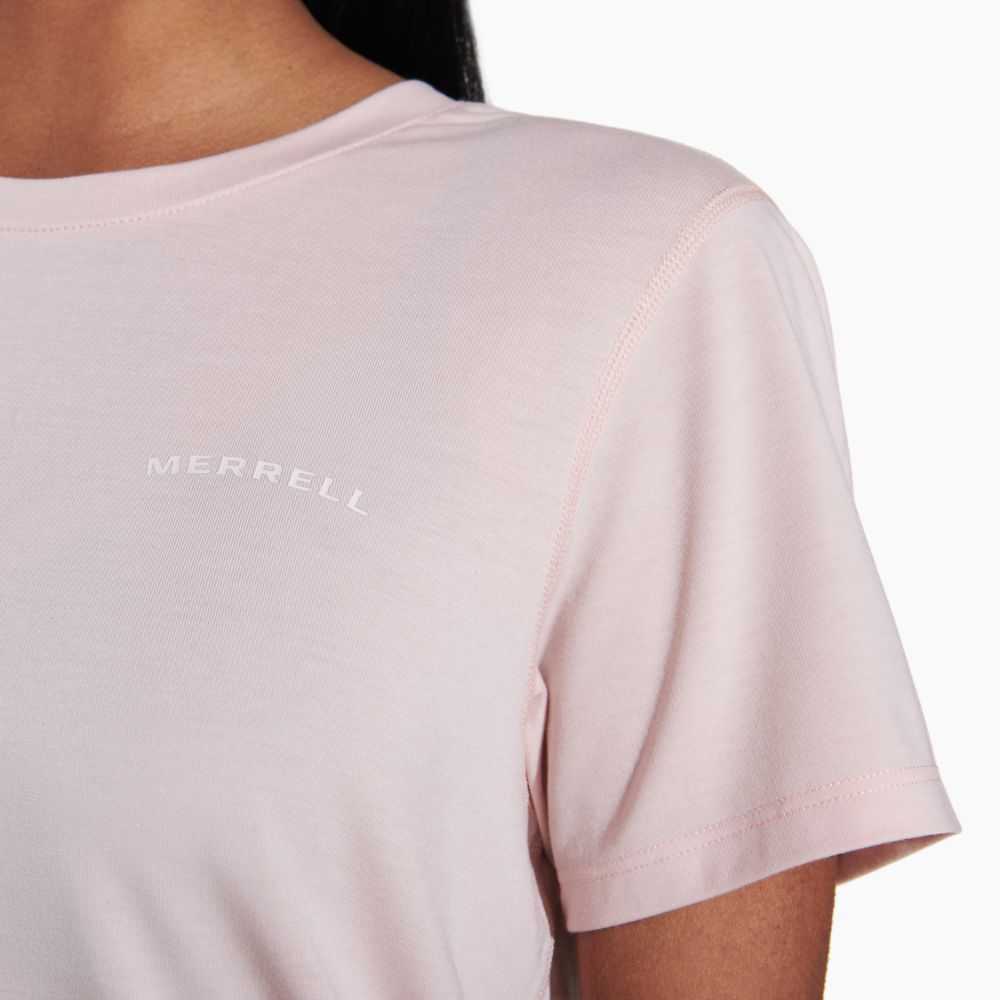 Women's Merrell Tencel T Shirts Rose | Israel-394076