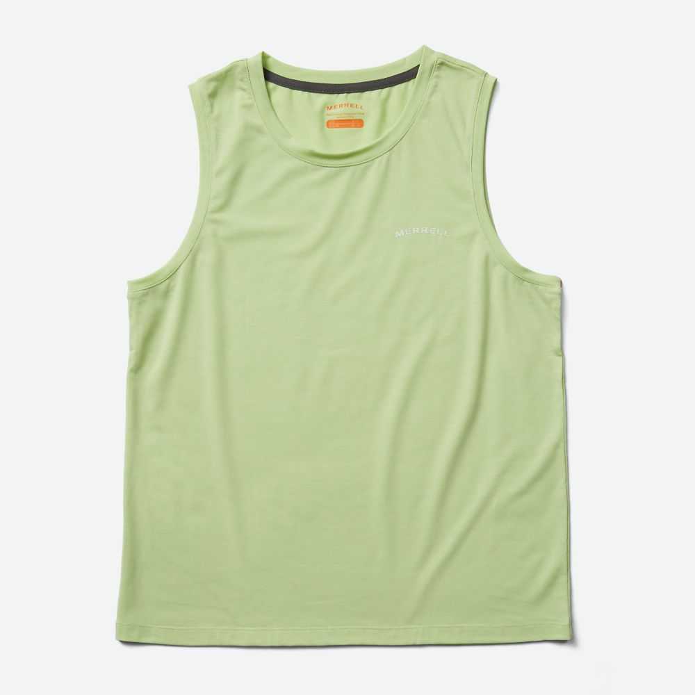 Women\'s Merrell Tencel Tank Tops Green | Israel-218736