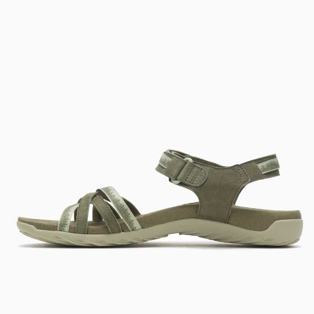 Women's Merrell Terran 3 Cush Cross Sandals Olive | Israel-842907