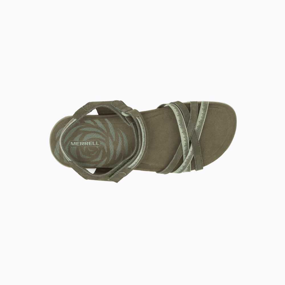 Women's Merrell Terran 3 Cush Cross Sandals Olive | Israel-842907