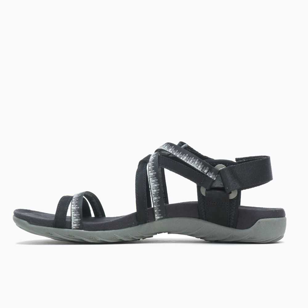 Women's Merrell Terran 3 Cush Lattice Sandals Black | Israel-073961