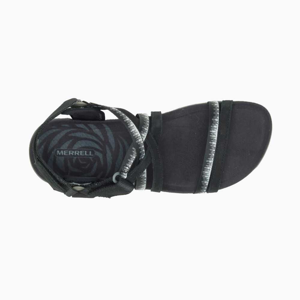 Women's Merrell Terran 3 Cush Lattice Sandals Black | Israel-073961