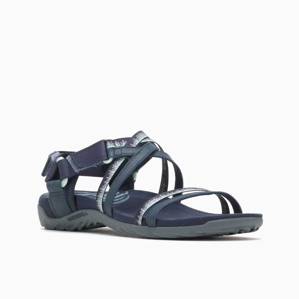 Women's Merrell Terran 3 Cush Lattice Sandals Navy | Israel-219607