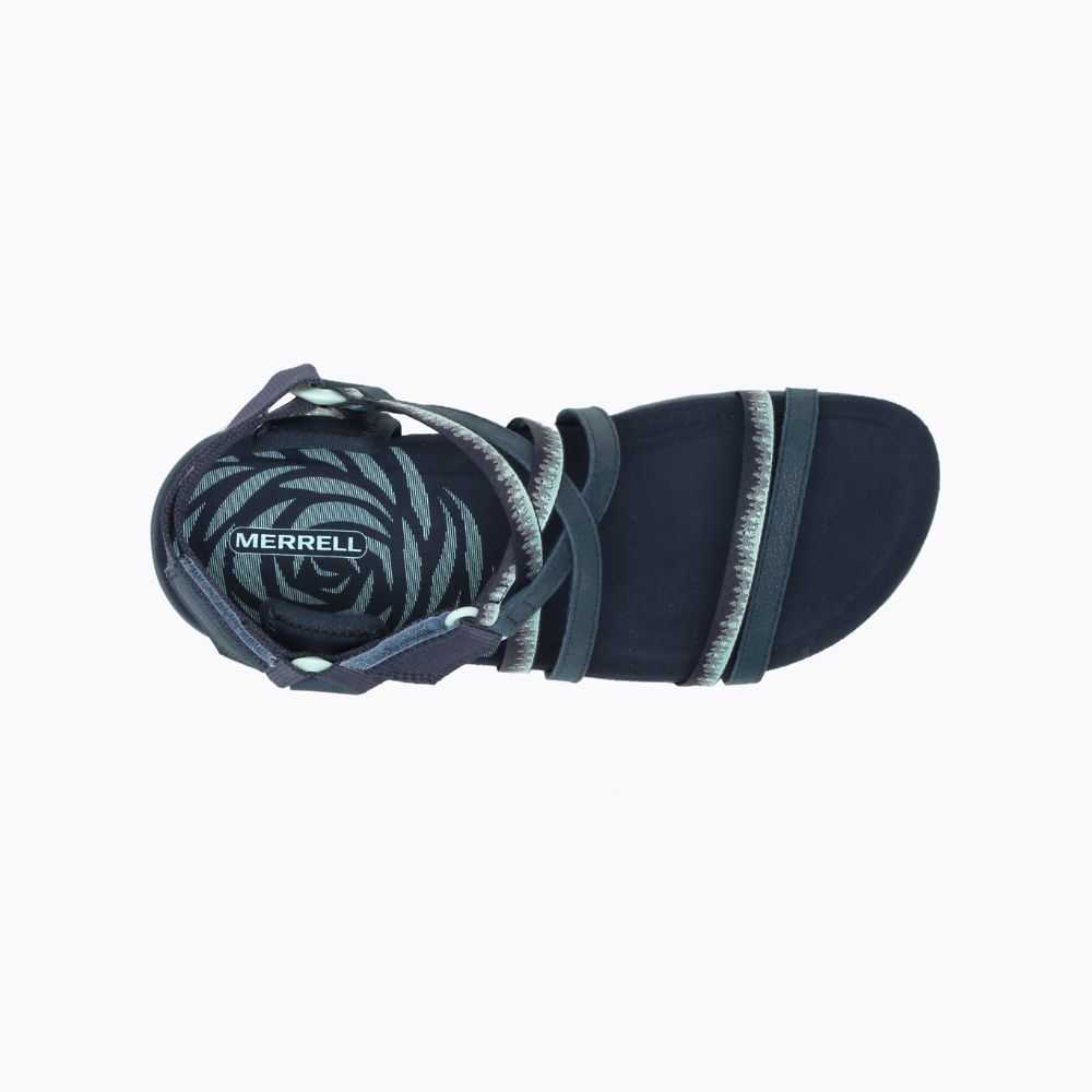 Women's Merrell Terran 3 Cush Lattice Sandals Navy | Israel-219607