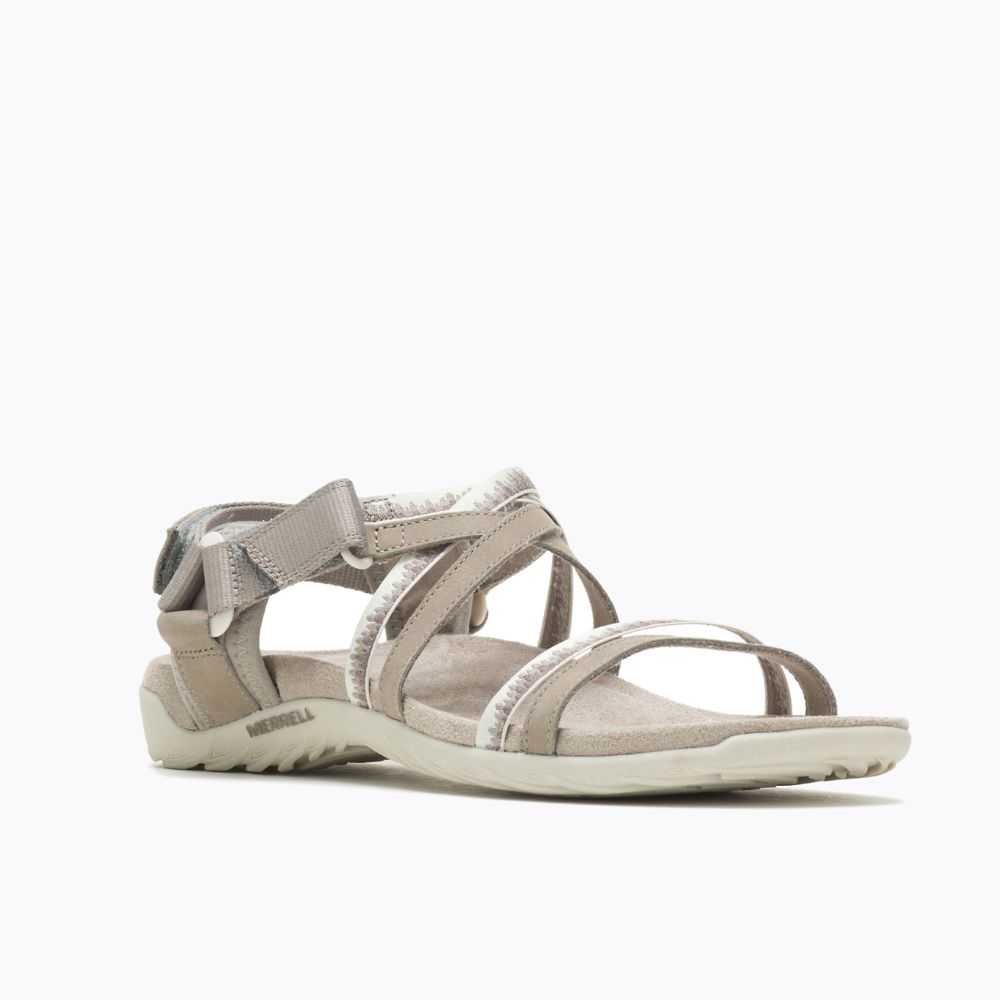 Women's Merrell Terran 3 Cush Lattice Sandals White | Israel-369187