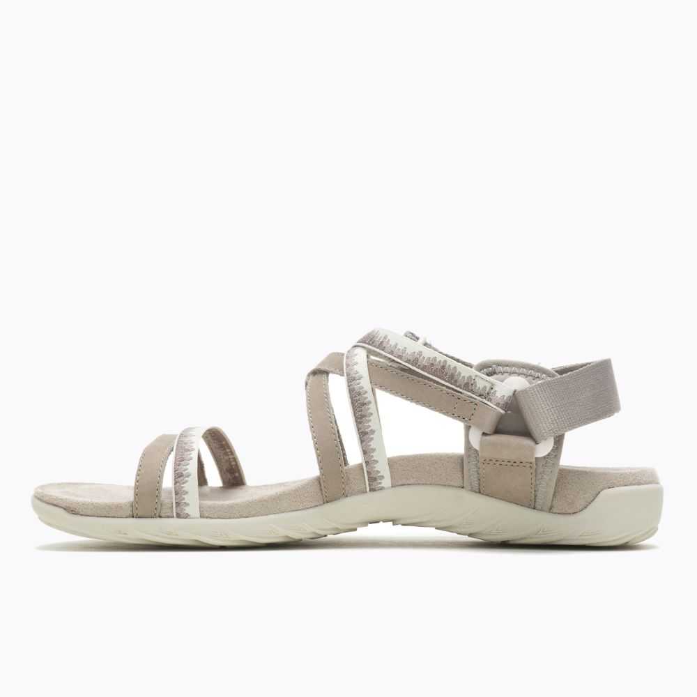 Women's Merrell Terran 3 Cush Lattice Sandals White | Israel-369187