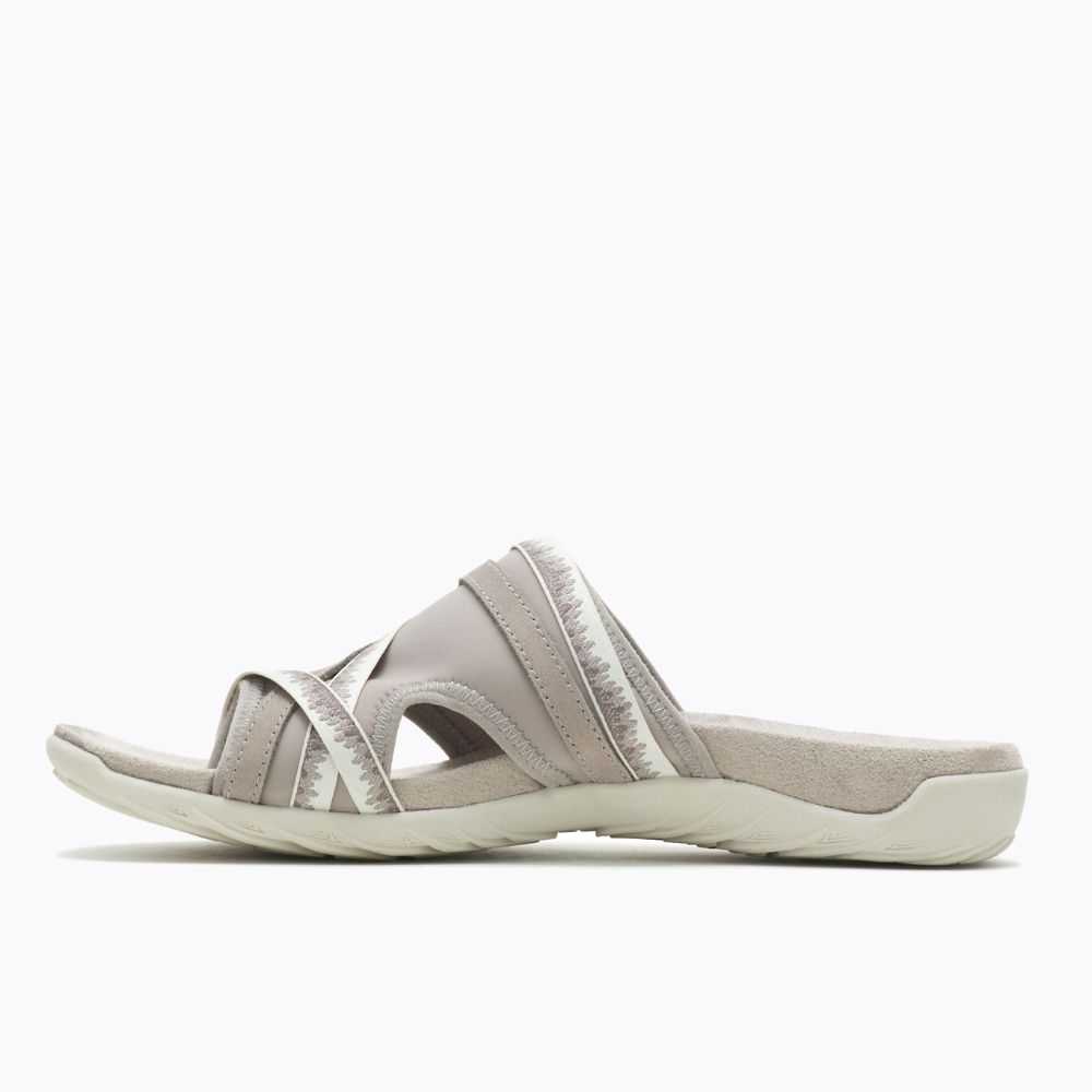 Women's Merrell Terran 3 Cush Post Wide Width Sandals White | Israel-023689