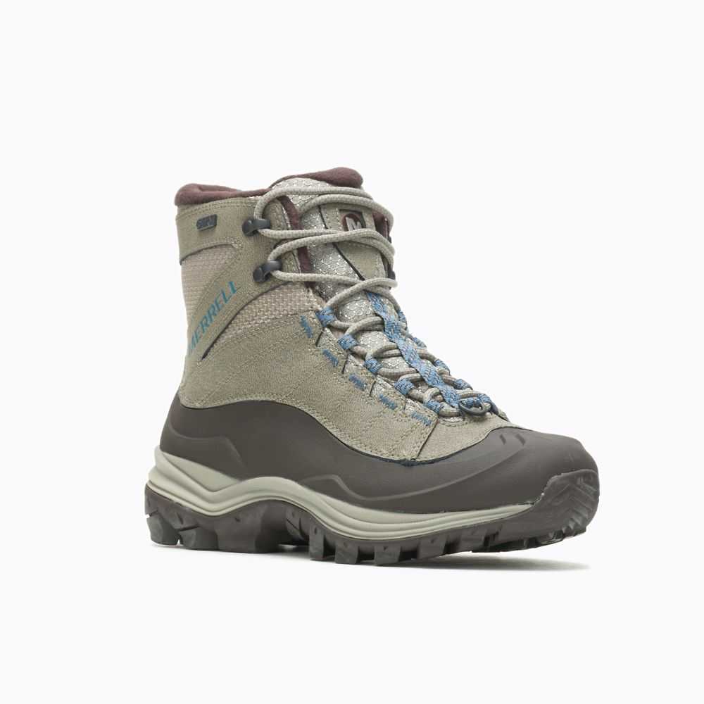 Women's Merrell Thermo Chill Mid Shell Waterproof Winter Boots Grey | Israel-146287