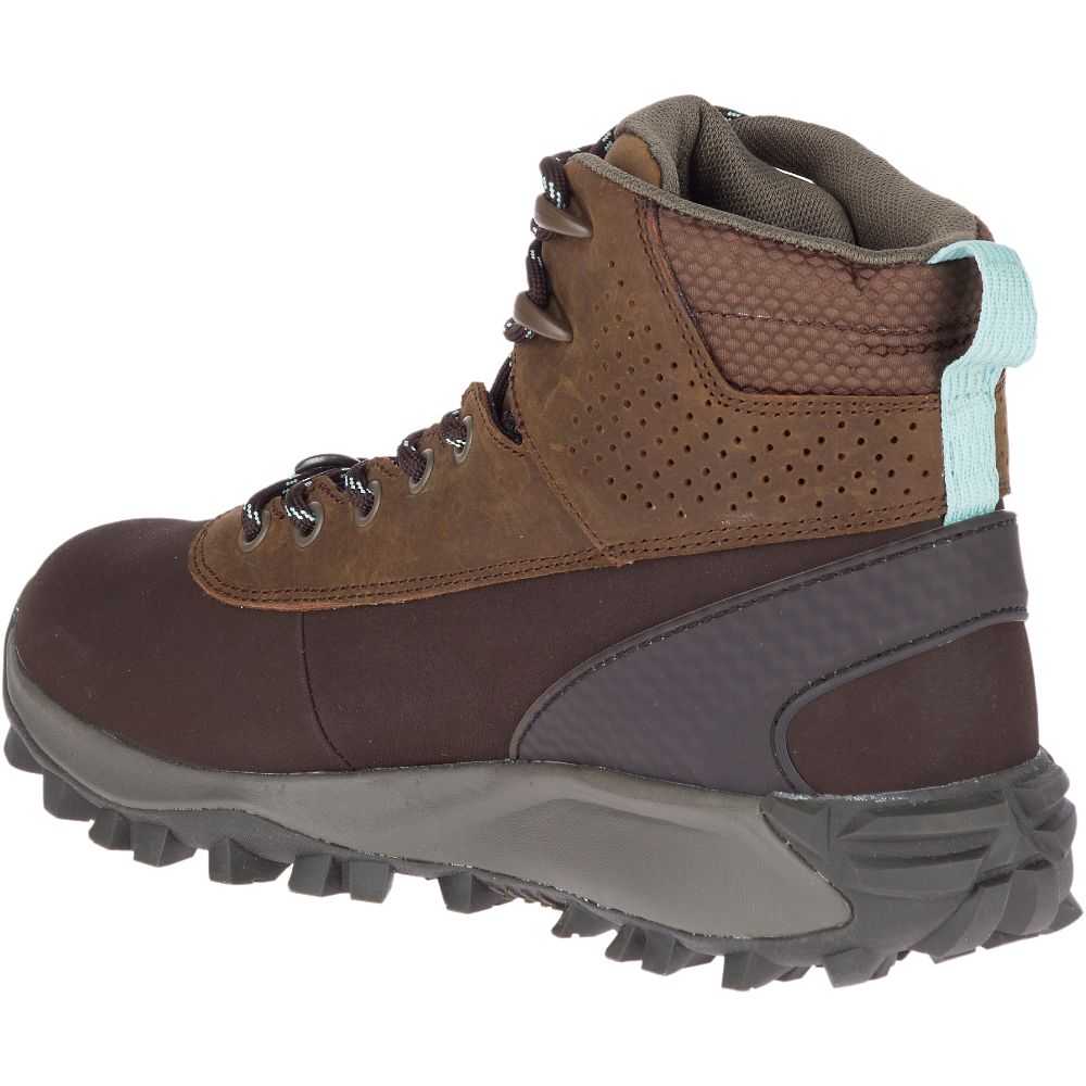 Women's Merrell Thermo Kiruna Mid Shell Waterproof Winter Boots Brown | Israel-431892