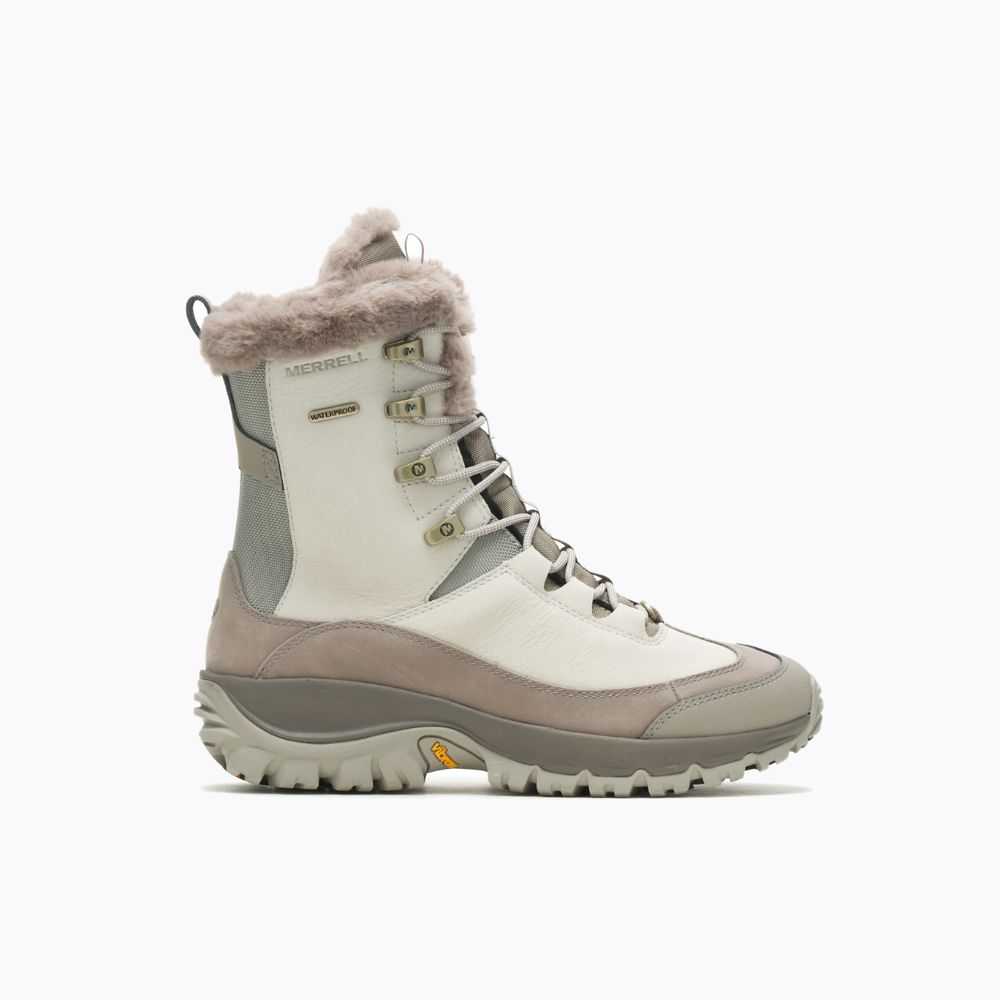 Women\'s Merrell Thermo Rhea Mid Waterproof Hiking Boots Beige | Israel-681723