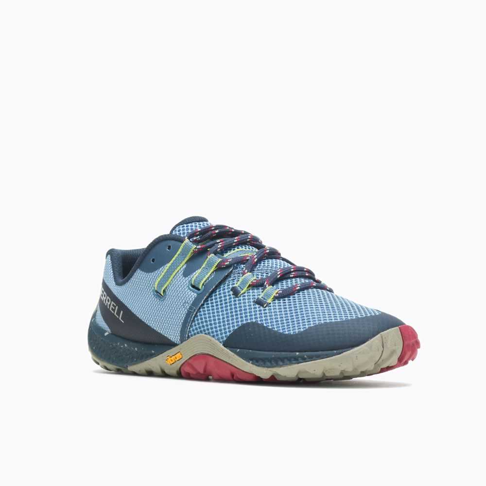 Women's Merrell Trail Glove 6 Eco Trail Running Shoes Light Blue | Israel-104269