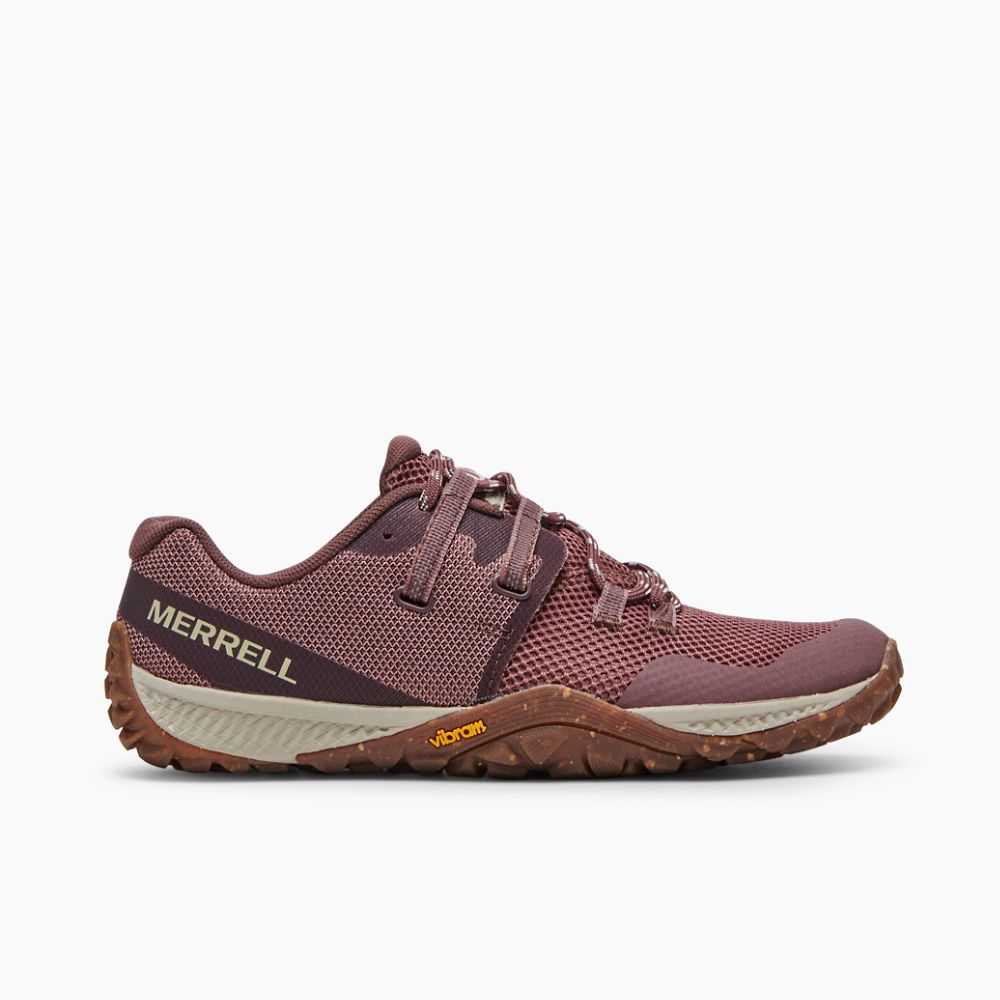 Women\'s Merrell Trail Glove 6 Eco Trail Running Shoes Burgundy | Israel-349187