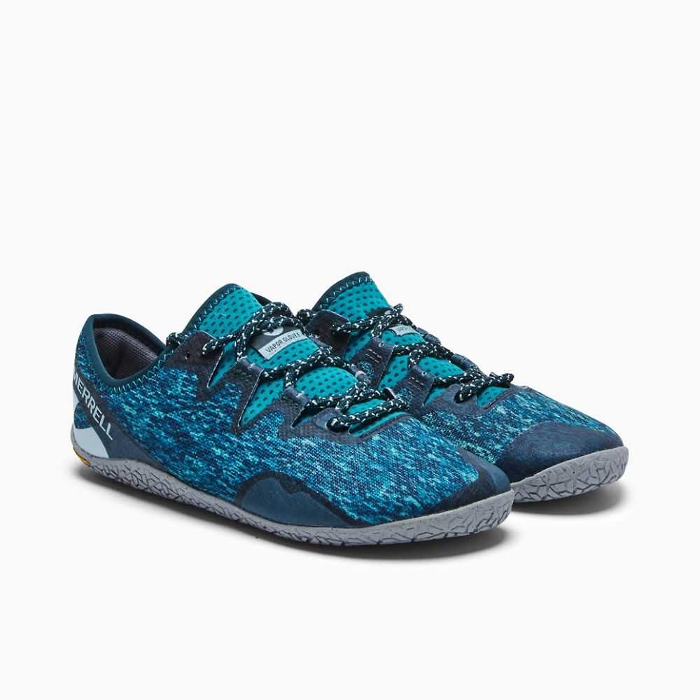 Women's Merrell Vapor Glove 5 Trail Running Shoes Dark Blue | Israel-473608