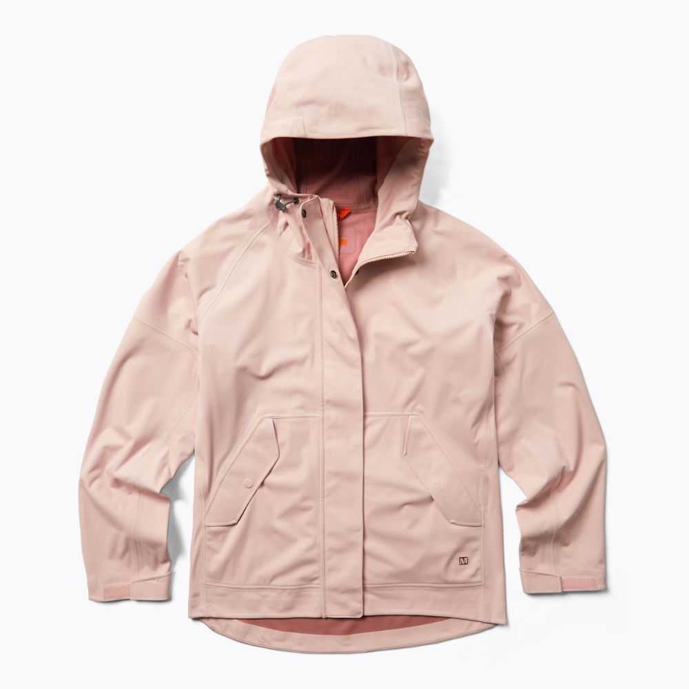 Women's Merrell Whisper Rain Jackets Rose | Israel-132964