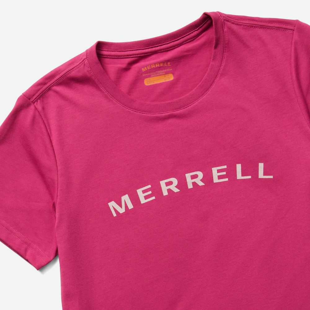 Women's Merrell Wordmark T Shirts Flower | Israel-203476