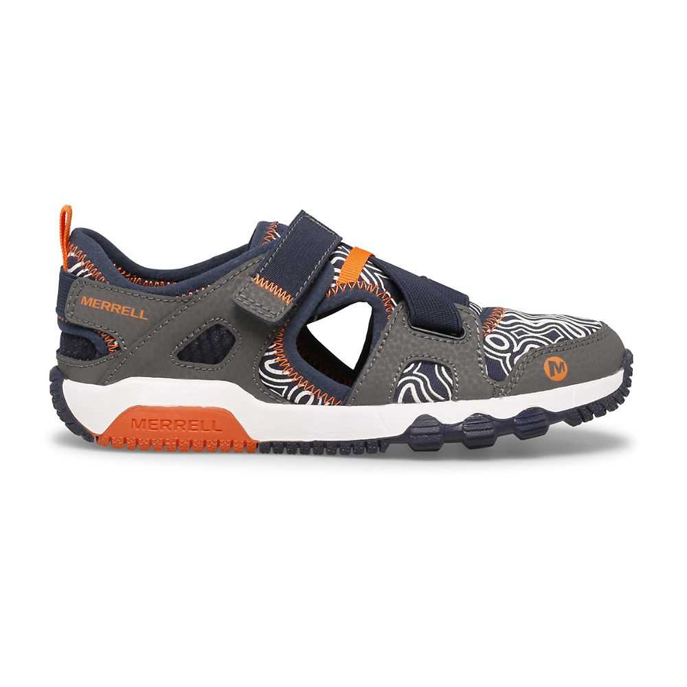 Boys' Merrell Hydro Sandals Grey/Navy | Israel-216048