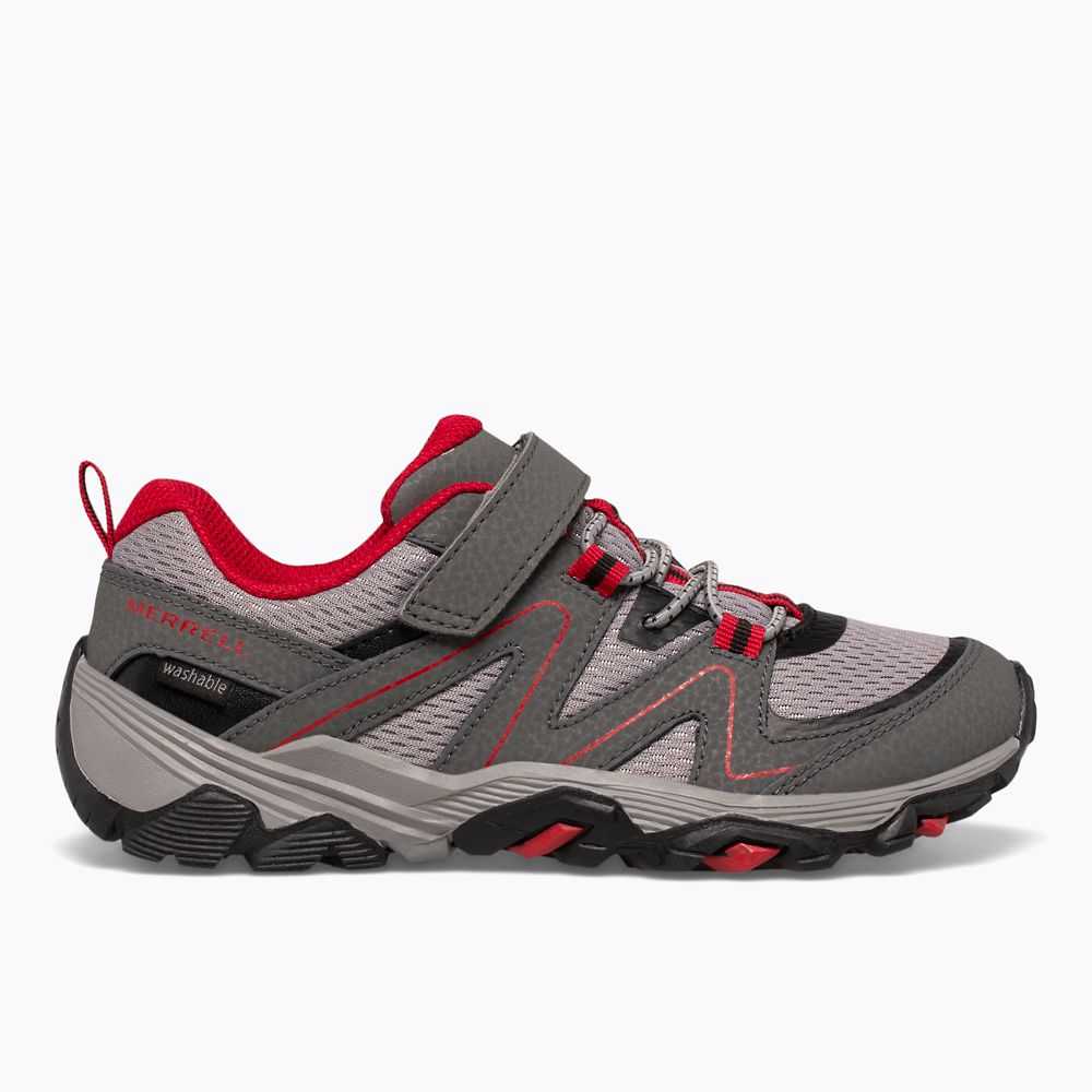 Boys' Merrell Trail Quest Sneakers Grey/Red/Black | Israel-698027