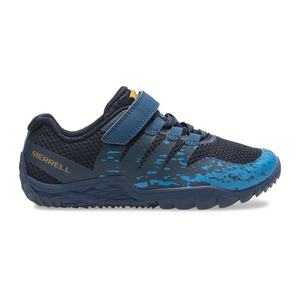 Girls' Merrell Trail Glove 5 Sneakers Azure/Orange | Israel-0217649