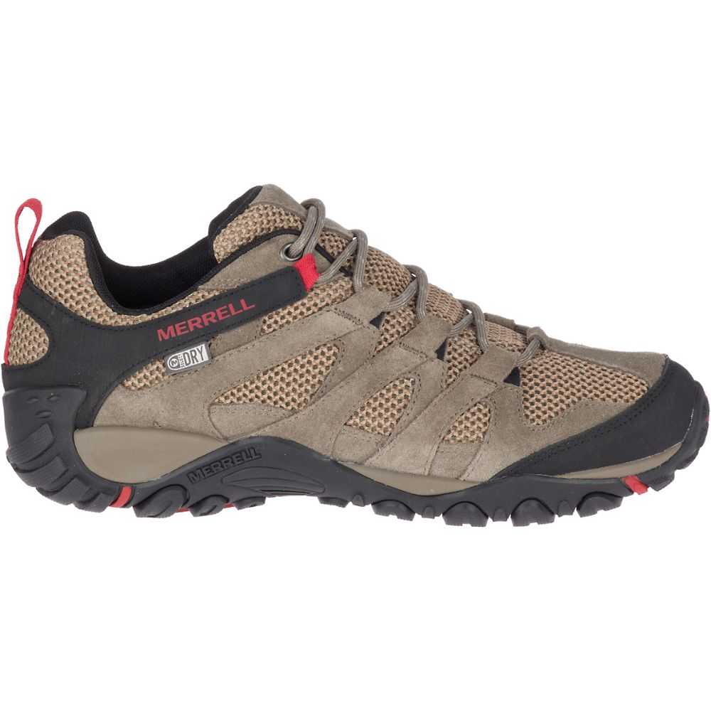 Men's Merrell Alverstone Waterproof Hiking Shoes Brown | Israel-491038