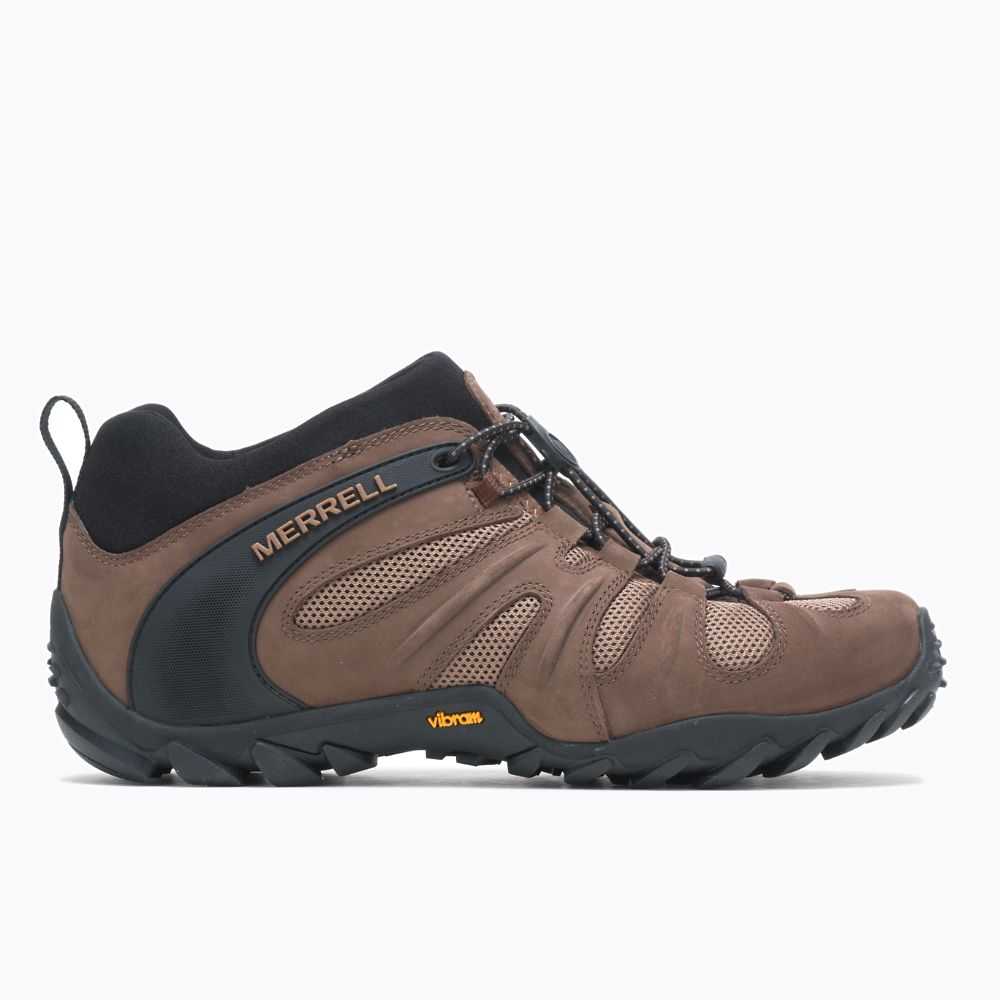 Men's Merrell Chameleon 8 Stretch Hiking Shoes Brown | Israel-816703