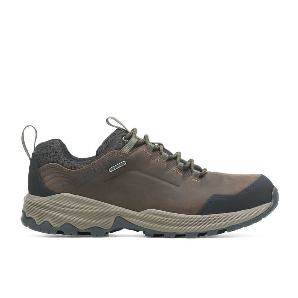 Men's Merrell Forestbound Waterproof Hiking Shoes Brown | Israel-194702