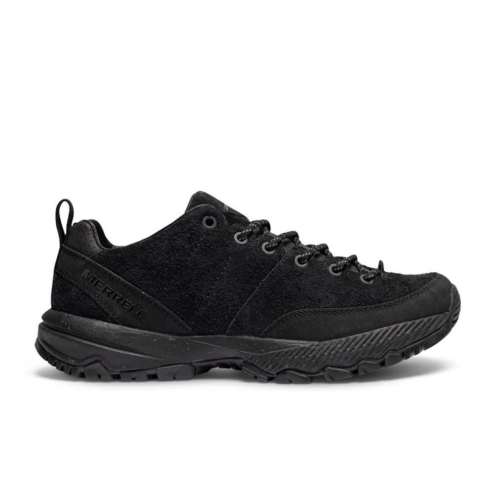 Men's Merrell MQM Ace Leather Hiking Shoes Black | Israel-490712