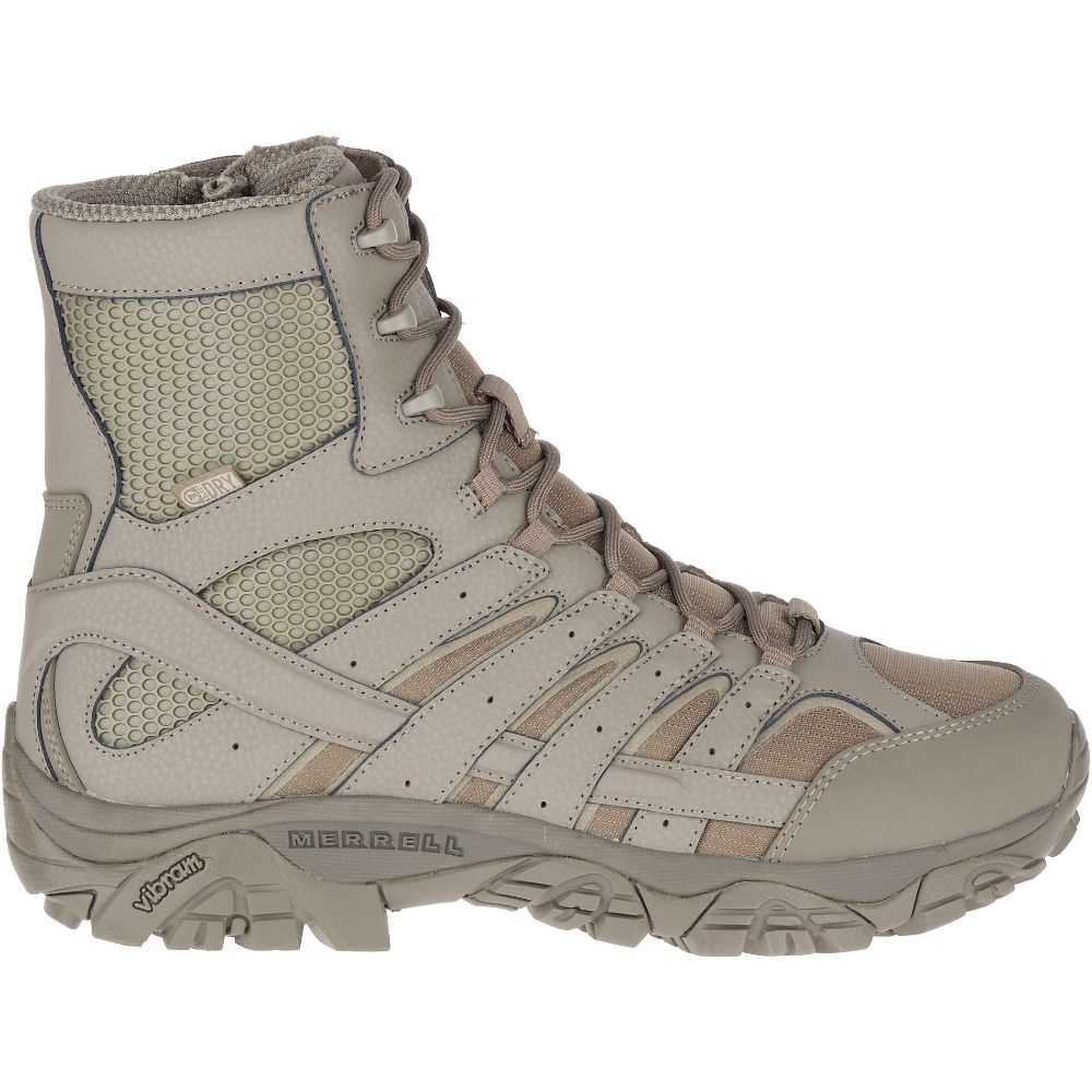 Men's Merrell Moab 2 8 Tactical Waterproof Work Boots Grey | Israel-329486