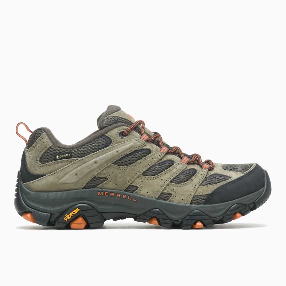 Men's Merrell Moab 3 GORE-TEX® Hiking Shoes Olive | Israel-8417639