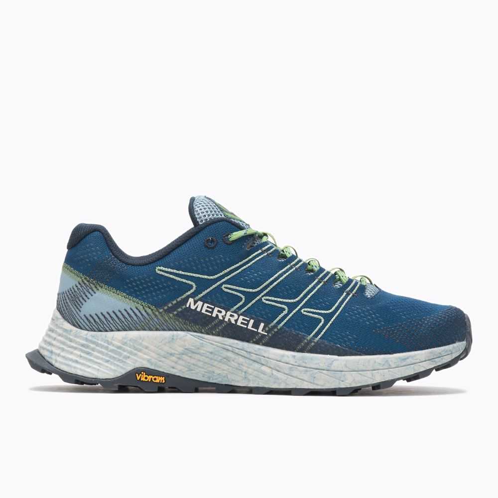 Men's Merrell Moab Flight Trail Running Shoes Navy | Israel-689347