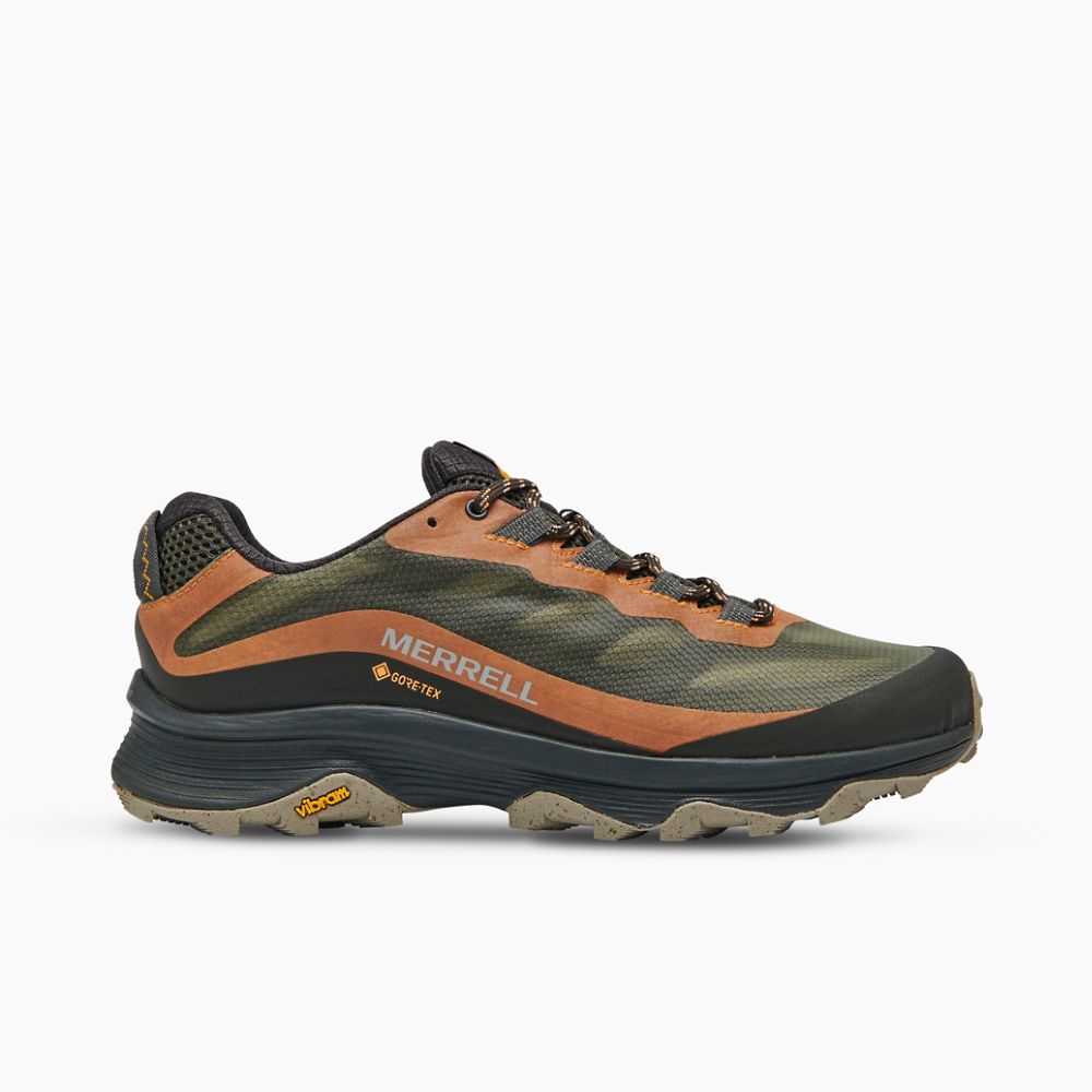 Men's Merrell Moab Speed GORE-TEX® Hiking Shoes Dark Green | Israel-381920