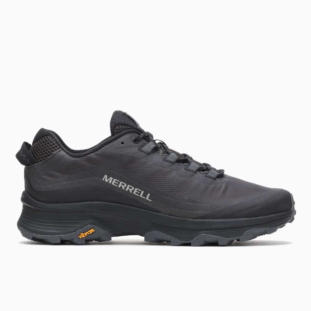 Men's Merrell Moab Speed Hiking Shoes Black | Israel-831204