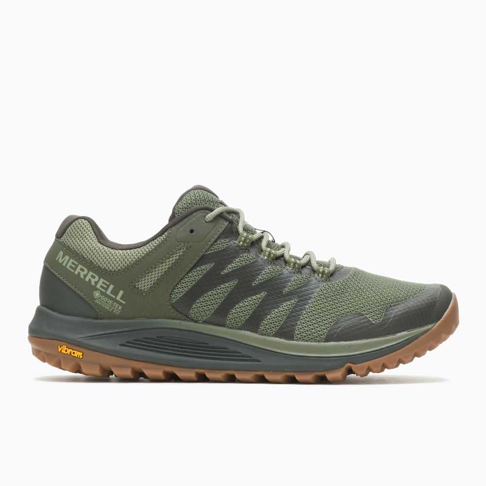 Men's Merrell Nova 2 GORE-TEX® Trail Running Shoes Dark Green | Israel-8706241