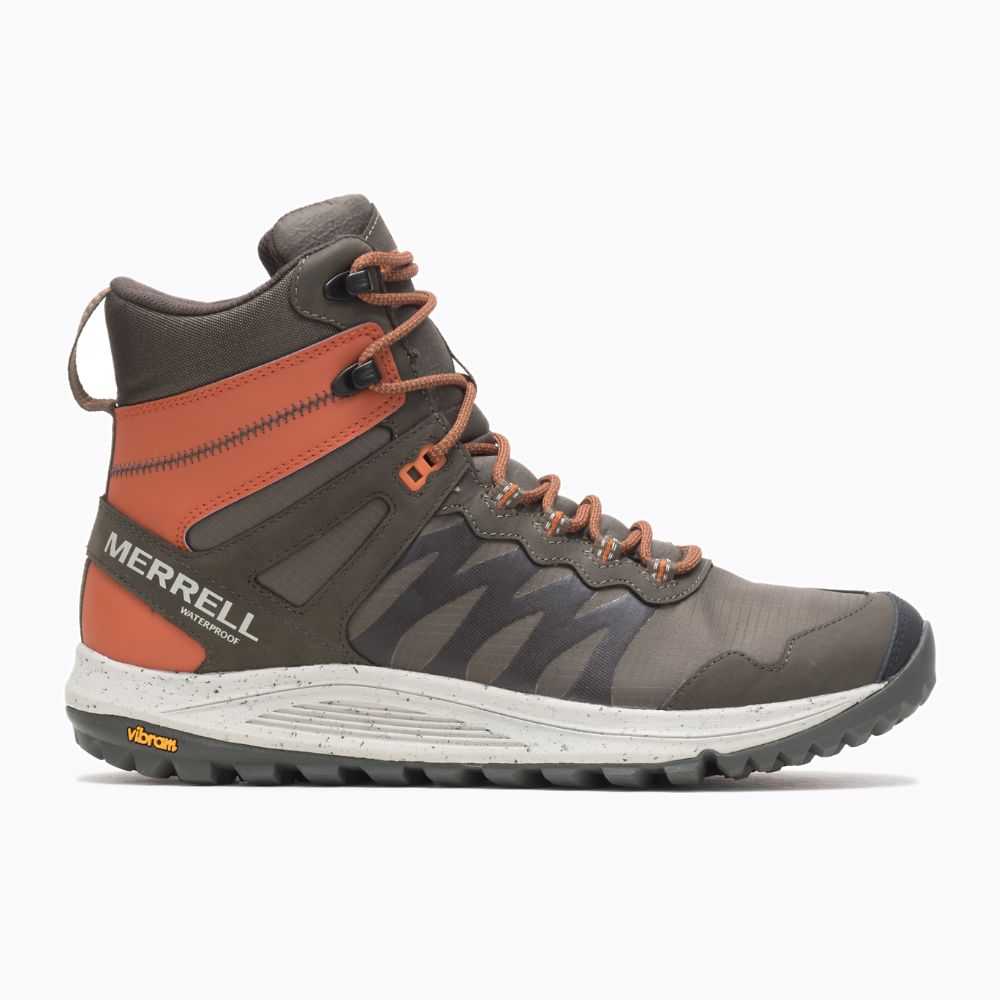 Men's Merrell Nova Hiking Boots Olive | Israel-683710