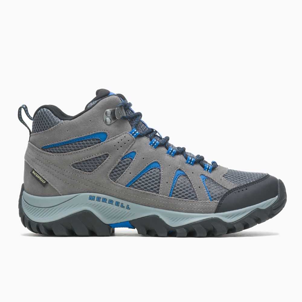 Men's Merrell Oakcreek Mid Waterproof Hiking Boots Deep Grey | Israel-6104378