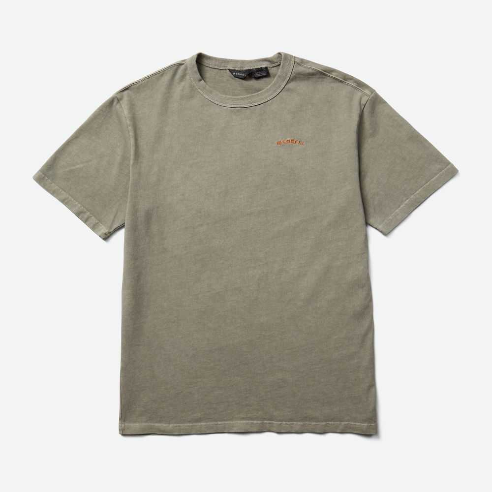 Men's Merrell Sunbaked T Shirts Grey | Israel-069372