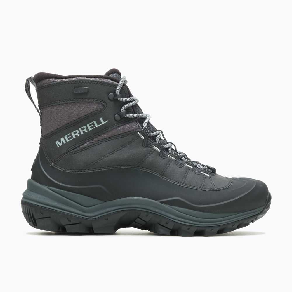 Men's Merrell Thermo Chill Mid Shell Waterproof Winter Boots Black | Israel-043861