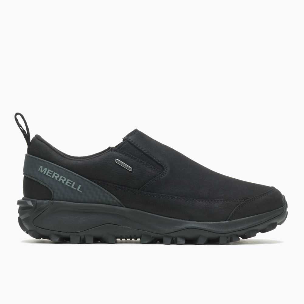 Men's Merrell Thermo Kiruna Moc Waterproof Slip On Shoes Black | Israel-126708