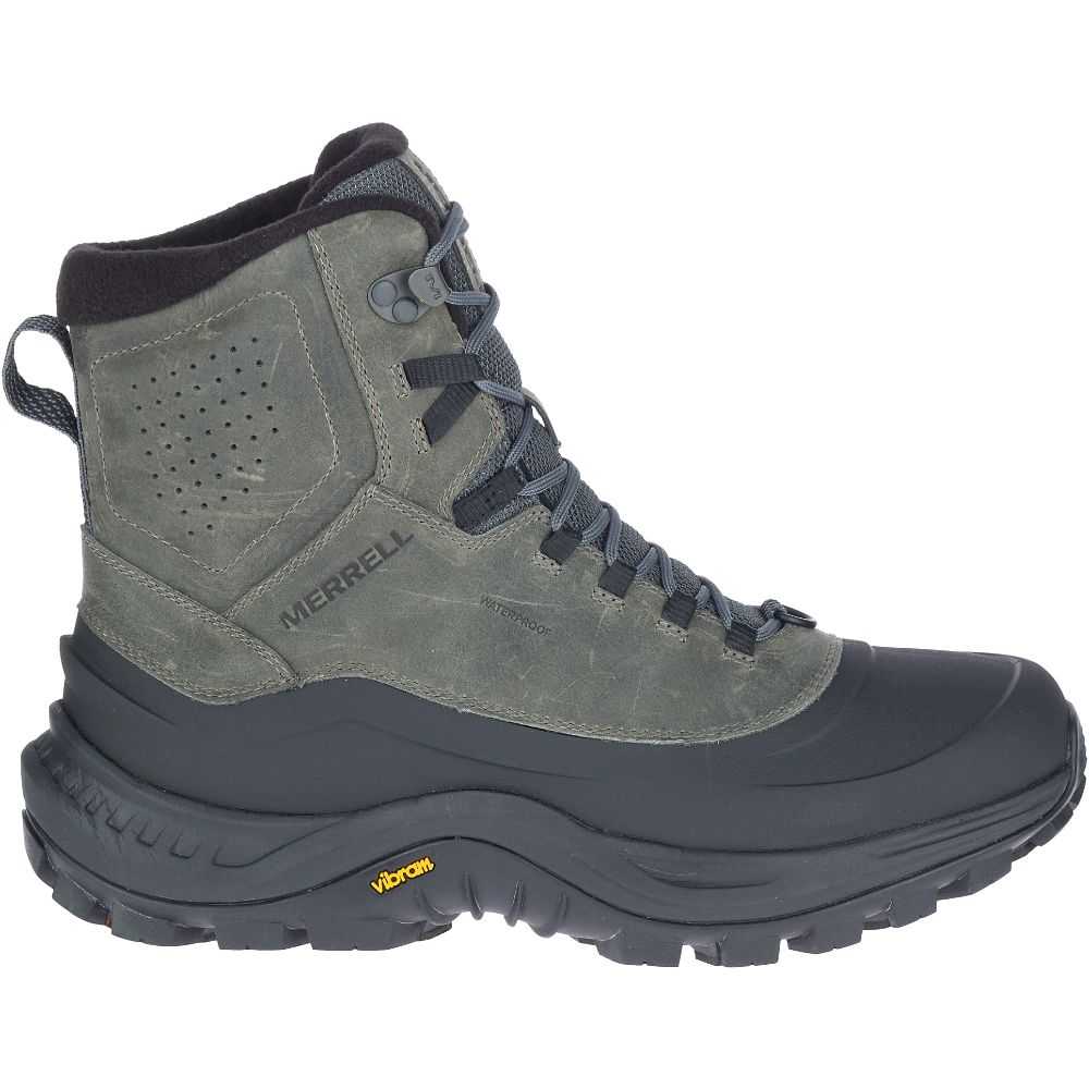 Men's Merrell Thermo Overlook 2 Mid Waterproof Winter Boots Grey | Israel-984761