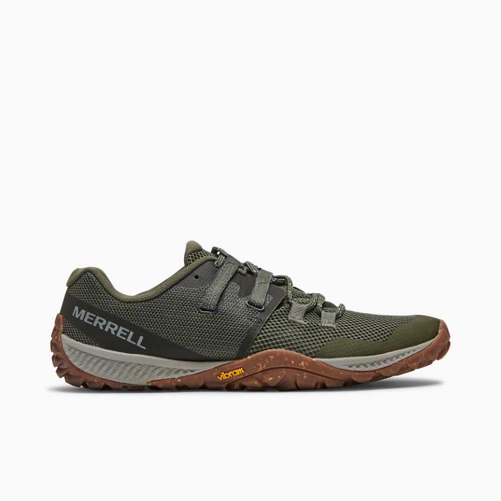 Men's Merrell Trail Glove 6 Eco Barefoot Shoes Dark Green | Israel-821973