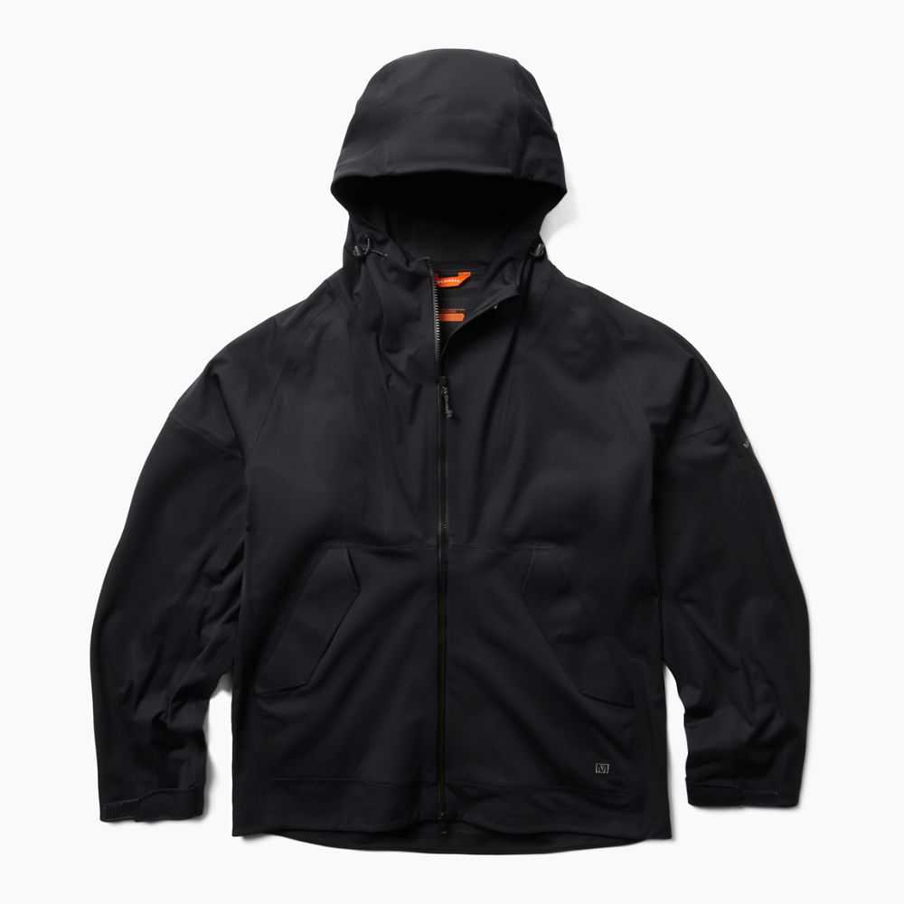 Men's Merrell Whisper Rain Jackets Black | Israel-469023