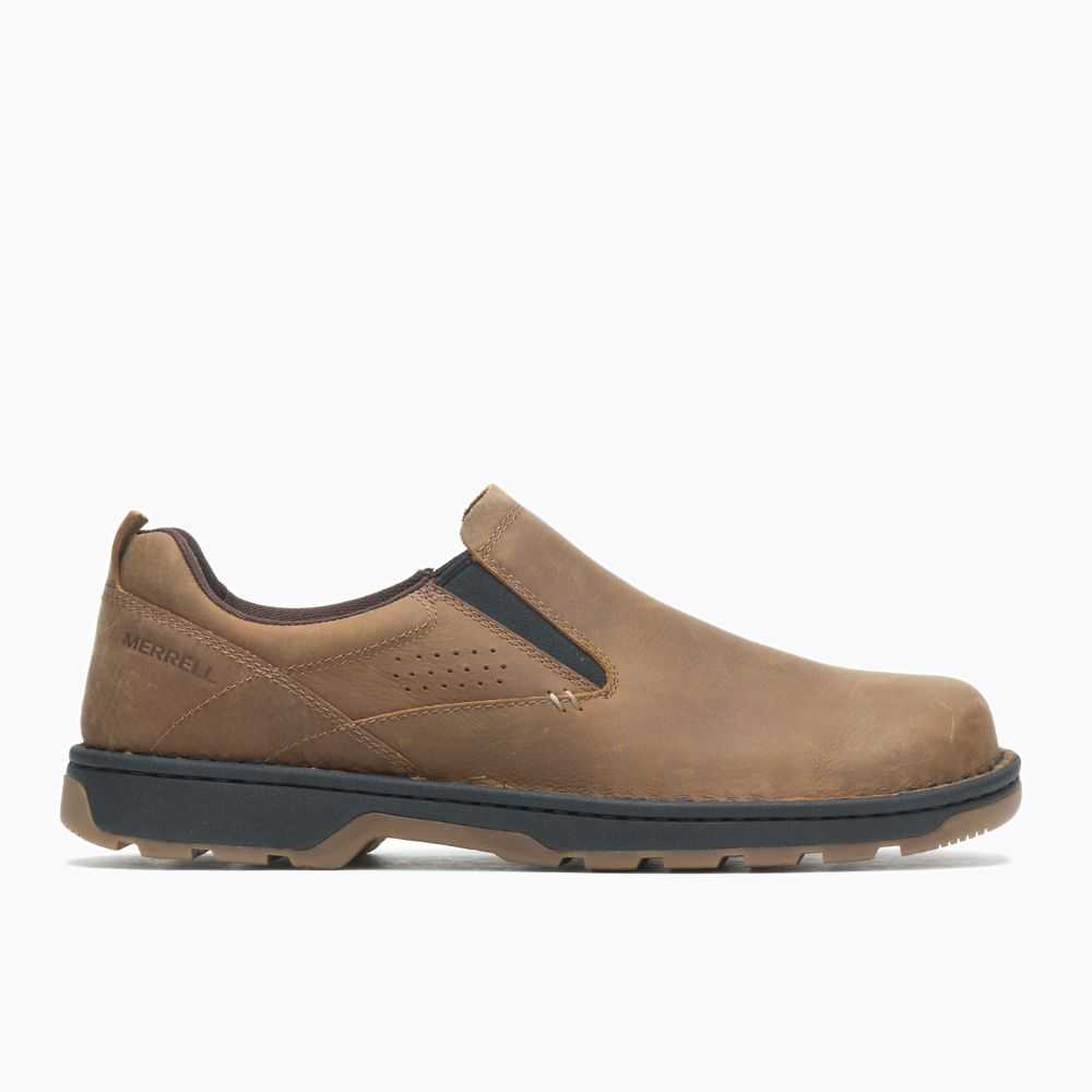 Men's Merrell World Legend 2 Moc Slip On Shoes Brown | Israel-327014