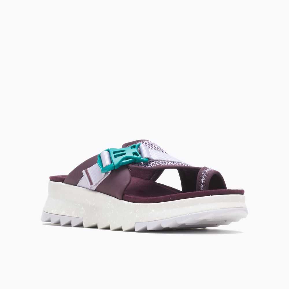 Women's Merrell Alpine Cush Sandals Burgundy | Israel-490863