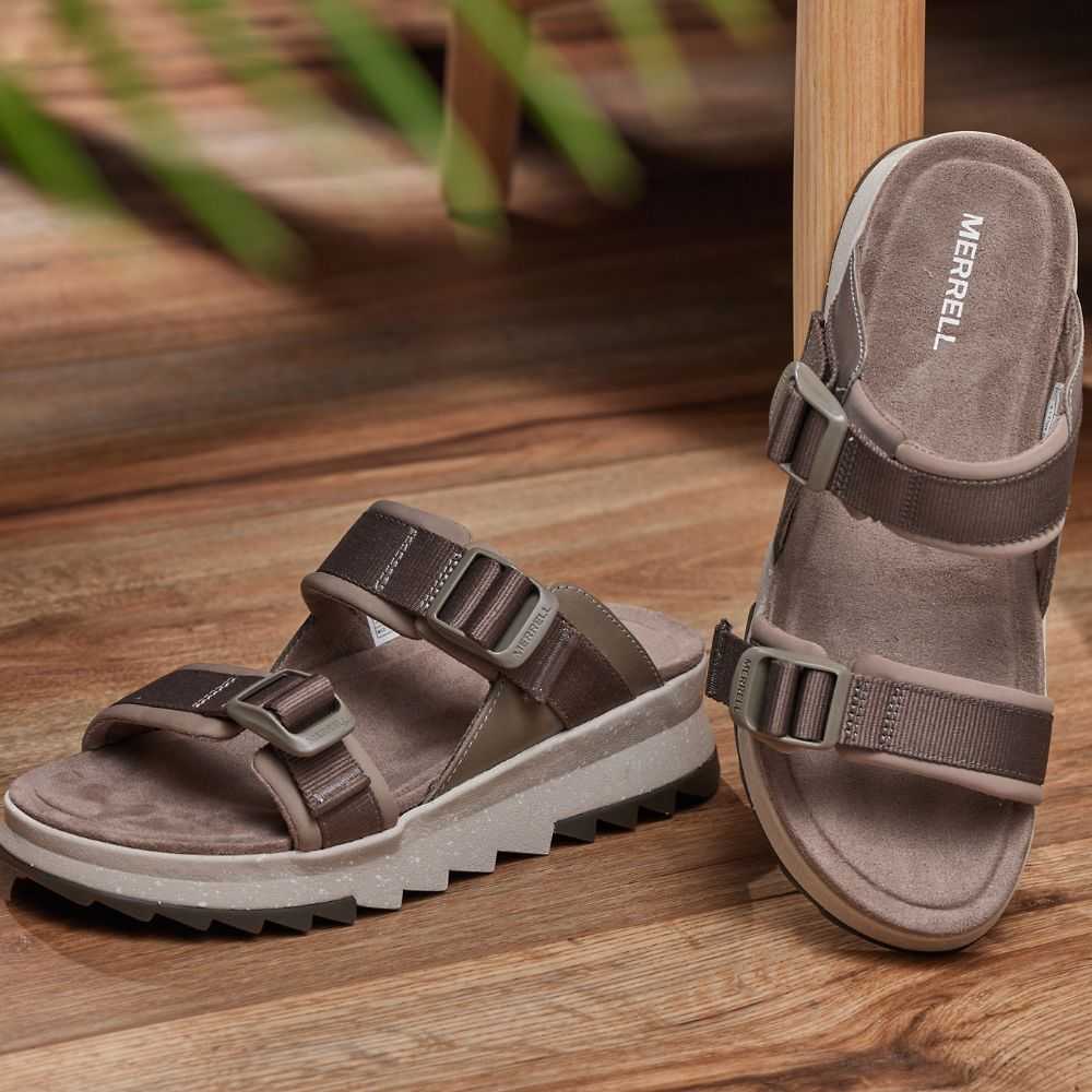 Women's Merrell Alpine Cush Sandals Grey | Israel-928743