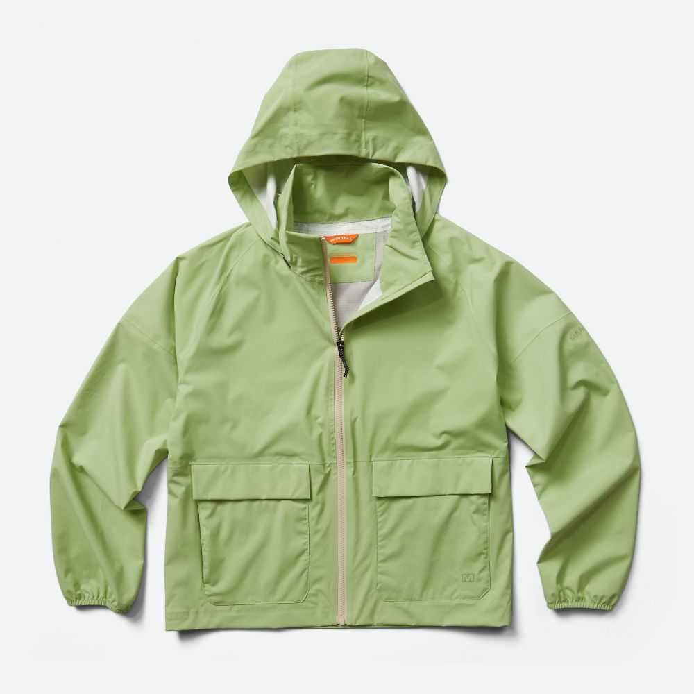 Women's Merrell Alpine Rain Jackets Green | Israel-609317