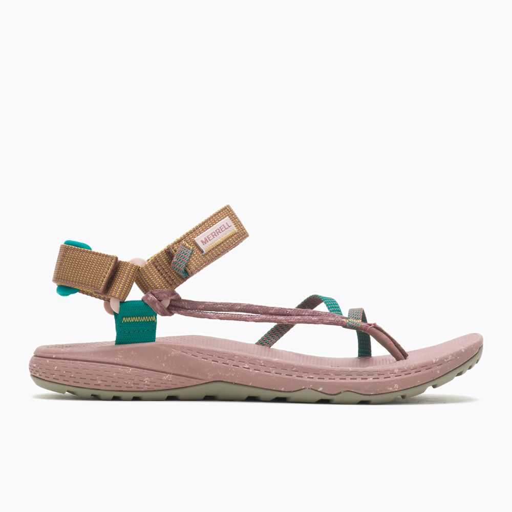 Women's Merrell Bravada Cord Wrap Sandals Rose | Israel-280713