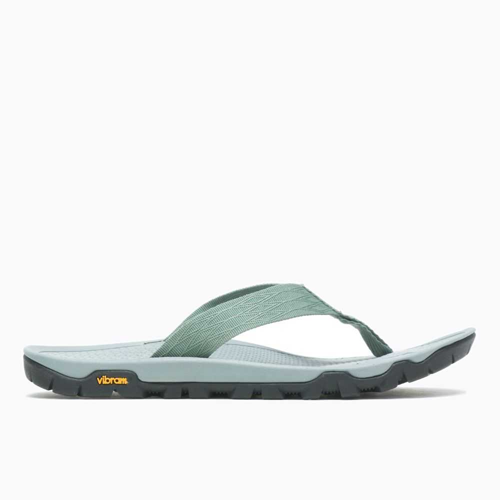 Women's Merrell Breakwater Flip Flops White/Green | Israel-1364289