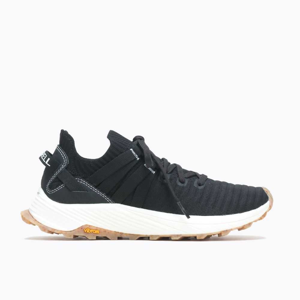 Women's Merrell Embark Lace Eco Dye Wide Width Sneakers Black/White | Israel-2790618