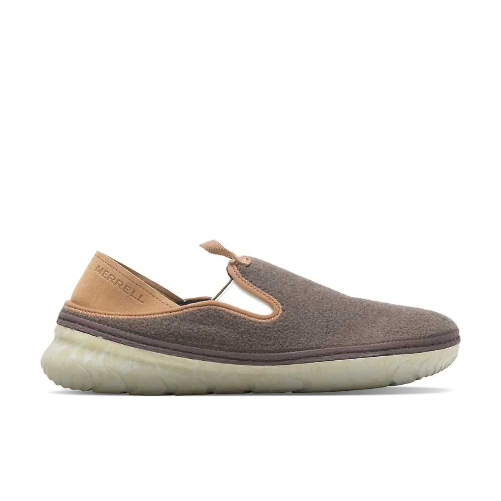 Women's Merrell Hut Moc Cozy II Slip On Shoes Dark Chocolate | Israel-8327109