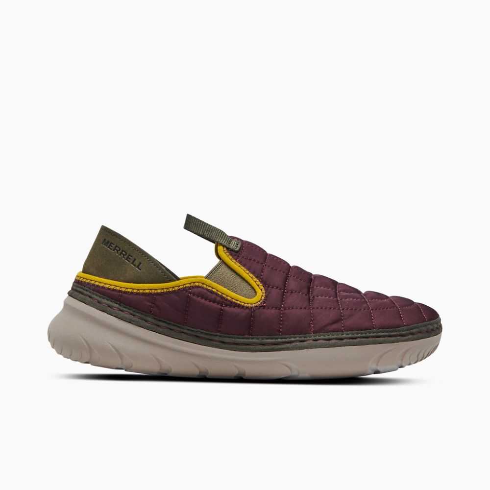 Women's Merrell Hut Moc Slip On Shoes Burgundy | Israel-307462