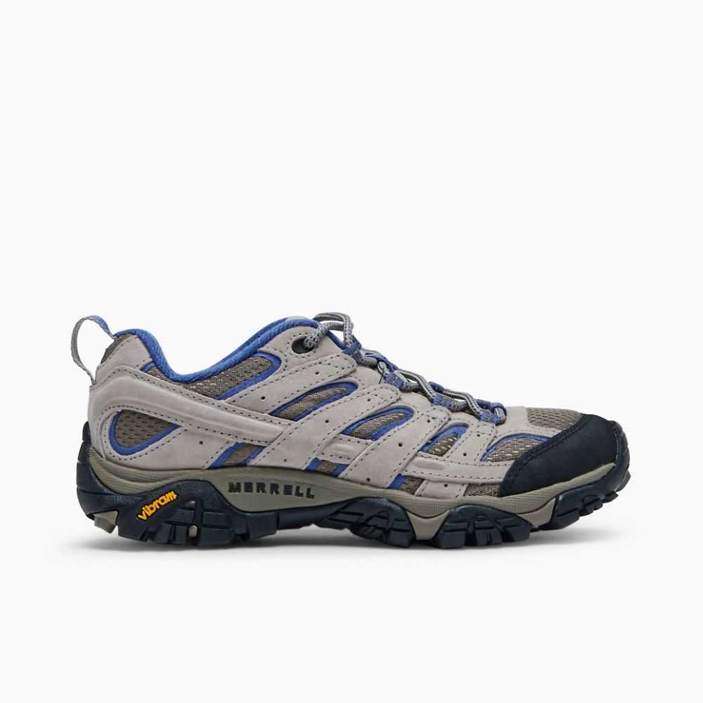 Women's Merrell Moab 2 Ventilator Hiking Shoes Grey/Blue | Israel-437098